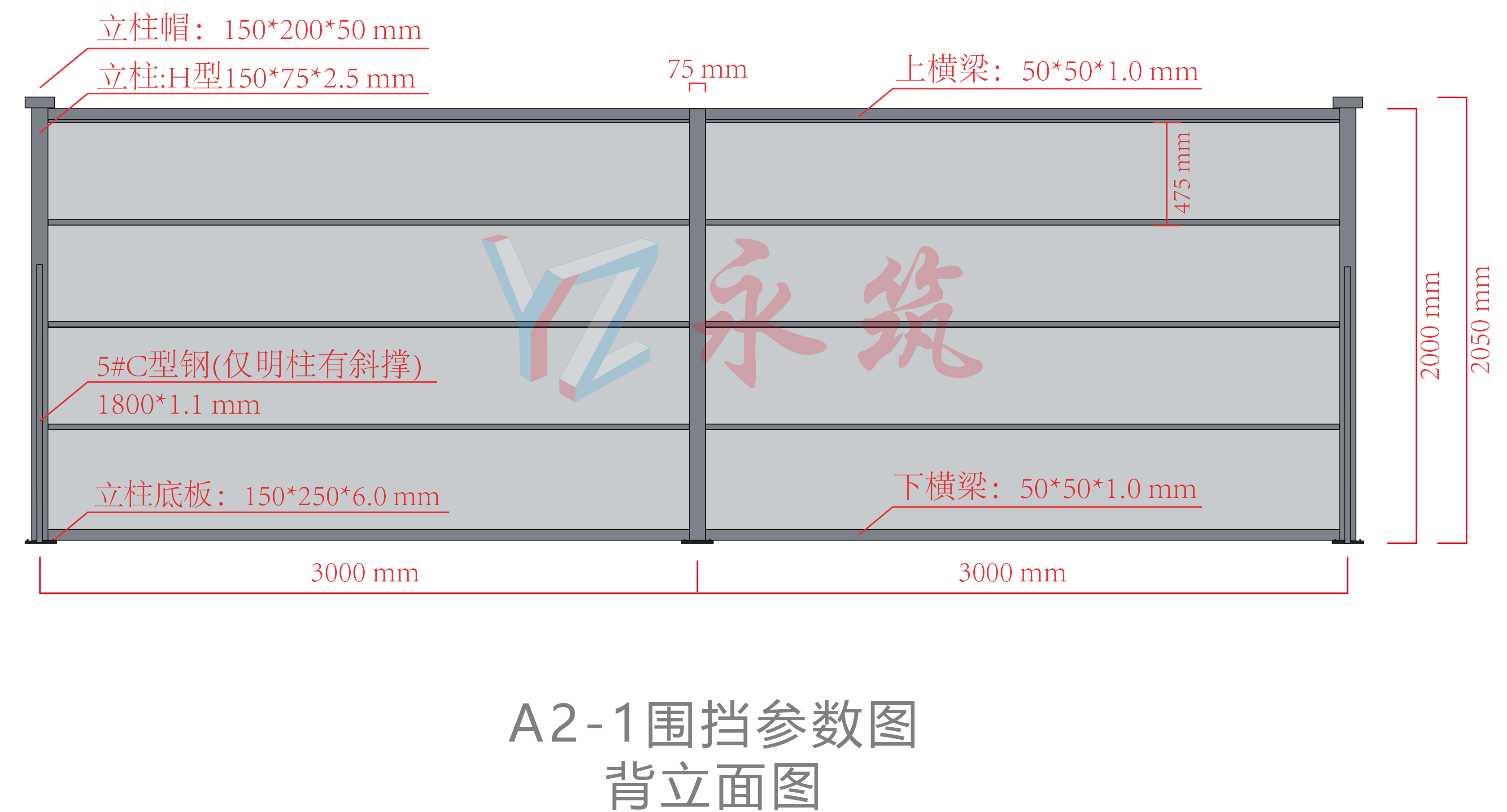 A2-1款装配式围挡规格参数