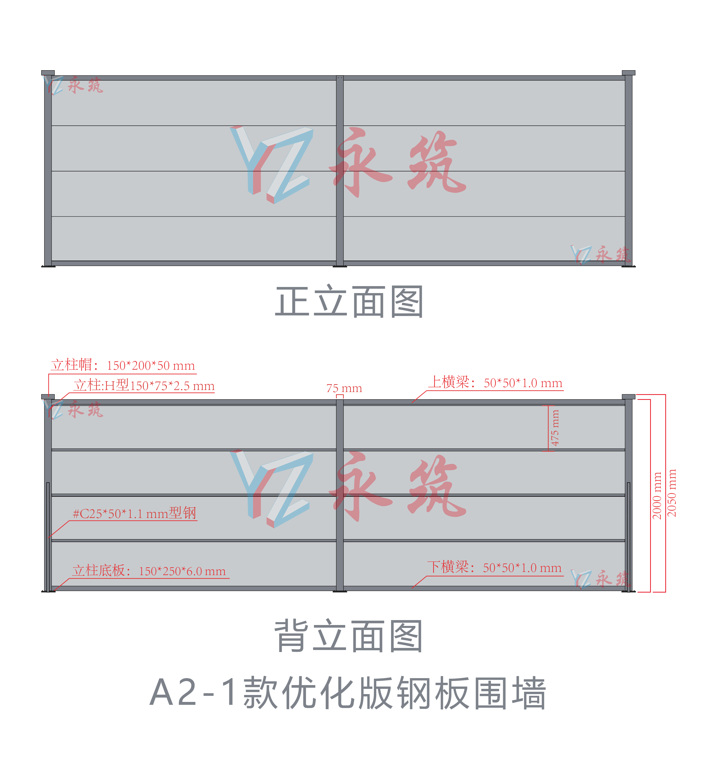 A2-1钢板围挡参数图